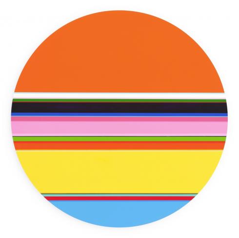 Nicholas Bodde, Circle, 2020, Öl und Acryl auf Leinwand, Dm 80 cm