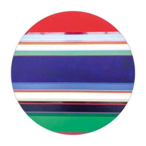 Nicholas Bodde, No. 1338 circle, 2017-18, Öl und Acryl auf Aluminium, Dm 80 cm