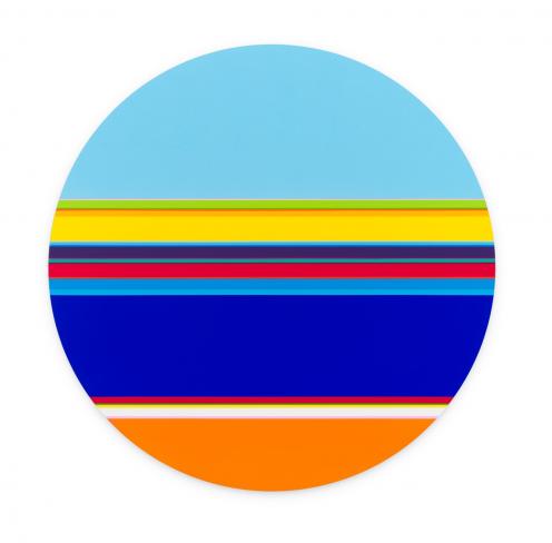 Nicholas Bodde, No. 1510 Circle, 2021, Öl und Acryl auf Aluminium, Dm 100 cm