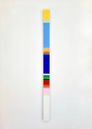 Nicholas Bodde, No. 1388 Slim Vertical, 2019, Öl und Acryl auf Aluminium, 125 x 7 cm