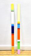 Nicholas Bodde, Slim Doppel, 2021, Öl und Acryl auf Aluminium, 100 x 5 cm
