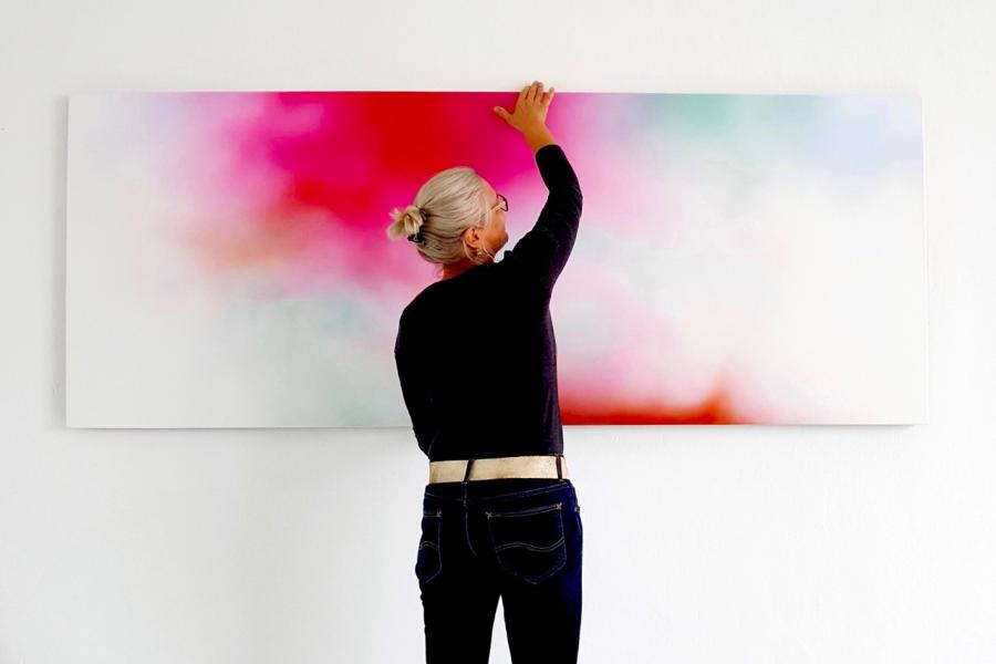 Paola Neumann 2018 05 Oel auf Leinwand 85 x 225 cm Par Surprise Galerie Corona Unger Bremen