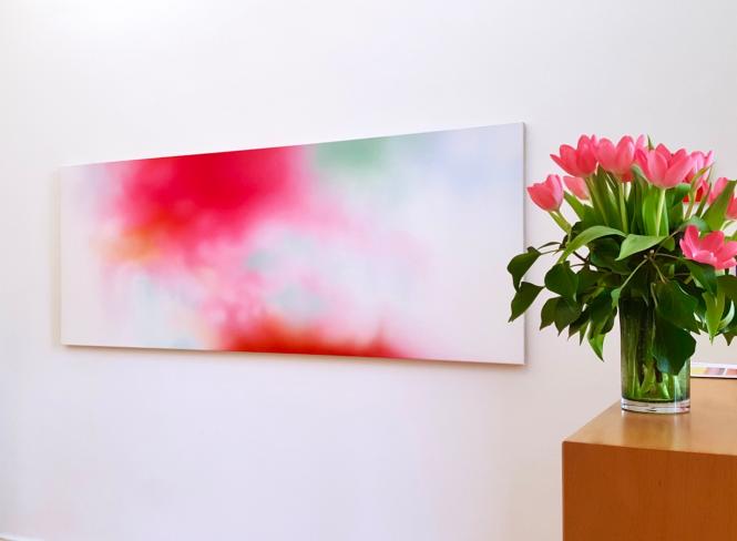 Paola Neumann, 2018-05, Öl und Acryl auf Leinwand, 85 x 225 cm, Ausstellungsansicht