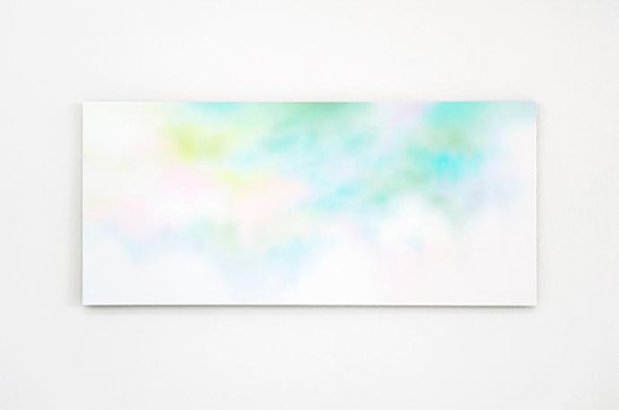 Paola Neumann, o. T., 2015, Öl und Acryl auf Leinwand, 85 x 190 cm