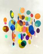 Rosali Schweizer, jackpot, 2024, Acrylglas und V2A Draht, Dm 100 cm