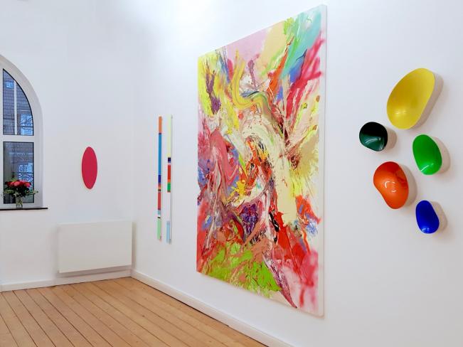 Sebastian Heiner, Magic Spring, Ausstellungsansicht mit Michael Post Nicholas Bodde und Willi Siber