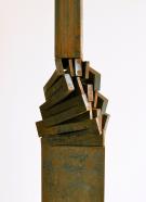 Thomas Röthel, Drehung, Stahl, Höhe 68 cm, Plinthe 5 cm, Detail