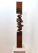 Thomas Röthel, Drehung, Stahl, Höhe 89 cm, Plinthe 5 cm