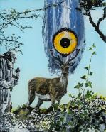 Wolf Hamm, Das alte Wissen, Acryl hinter Acrylglas, 50 x 40 cm