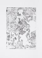 Wolf Hamm, a. d. Reihe "Tot sind wir noch lange nicht", Blatt 4 Tod sind wir noch lange nicht, 2013, Ed. 3/5, 20.6 x 14.7 cm, Blatt 29.5 x 21.5 cm