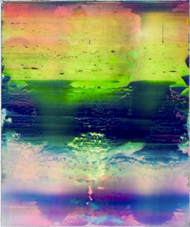 Frank Piasta, o.T., 2022, Pigmente und Silikon, 120 x 96 cm