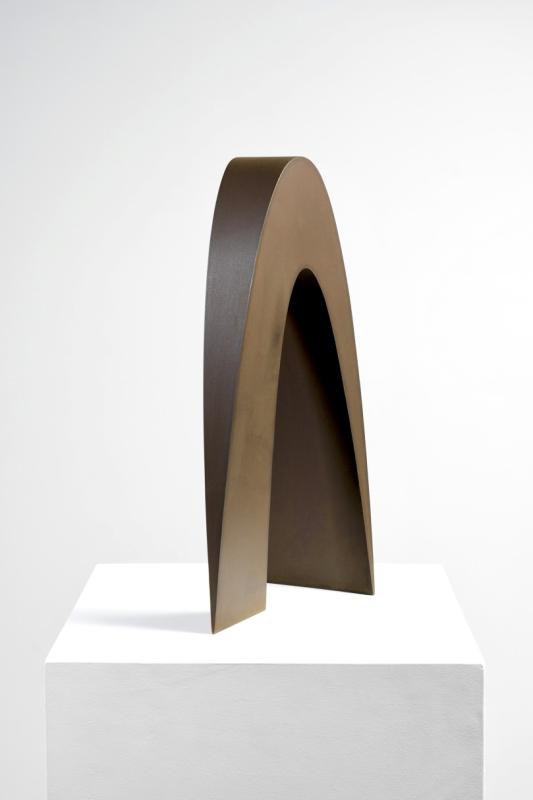 Rüdiger Seidt, Teabwa slimt, 2023, Cortenstahl, 40 x 19 x 12 cm