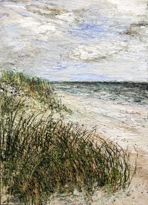 Helmut Helmes, Strandland, 2020, Öl auf Leinwand, 140 x 100 cm