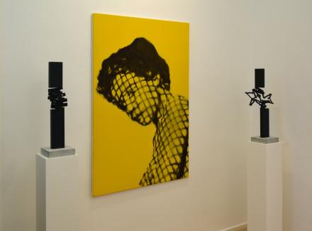 Ausstellungsansicht mit Werken von Thomas Röthel und Dieter Mammel