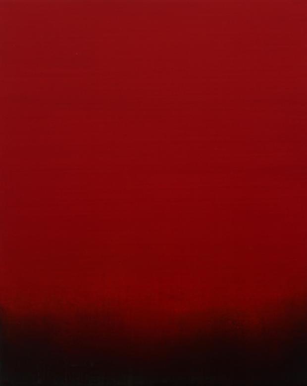 Bim Koehler, E - 50.07, 2012, Pigmente . Mattfirnis auf Gewebe  und Holzkörper, 50 x 40 x 4.5 cm