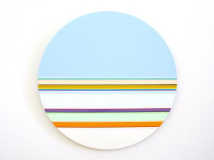 Nicholas Bodde, No. 1025 circle, 2013, Öl und Acryl auf Aluminium, ø 80 cm
