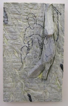 Christofer Kochs, Seismograph, 2011/12, Öl und Lack auf Holz, 50 x 30 x 8 cm