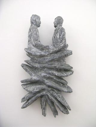Christofer Kochs, Twins, 2012, Öl und Lack auf Holz, 62 x 31 x 13 cm
