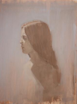 Fernando X. González, Adolescente, 2014, Öl auf Holz, 43 x 34 cm