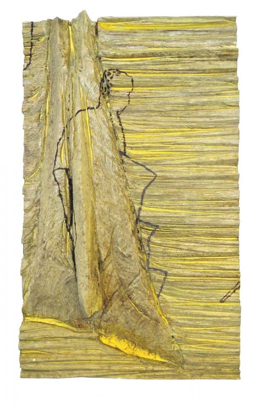 Christofer Kochs, Seismograph, 2014, Öl und Lack auf Holz, 50 x 30 cm