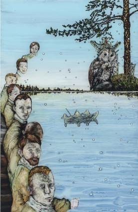 Wolf Hamm, In Abwesenheit, 2013, Acryl hinter Acrylglas, 140 x 90 cm