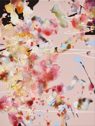 Chika Aruga, Die Fragmente 1, 2023, Acryl auf Leinwand, 60 x 45 cm