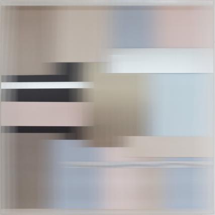 Christiane Grimm, Lento, 2024, Mischtechnik und Acrylglas, 80 x 80 x 10 cm