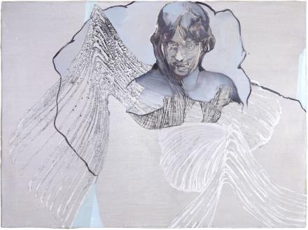 Christofer Kochs, Belichtung des Jetzt 2, 2024, Lascaux und Öl auf Leinwand, 81 x 60 cm
