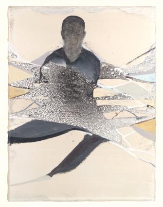 Christofer Kochs, Belichtung des Jetzt 4, 2024, Lascaux und Öl auf Leinwand, 40 x 30 cm