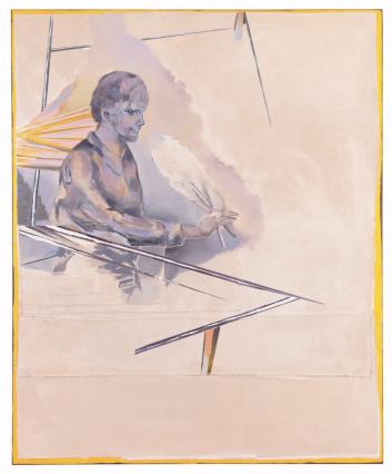 Christofer Kochs, Für immer ist nicht lang, 2018, Öl auf gefalteter Leinwand, 140 x 115 cm