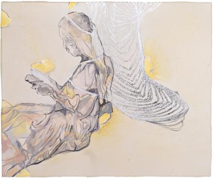 Christofer Kochs, Starkes Wort, 2024, Lascaux und Öl auf Leinwand, 50 x 60 cm