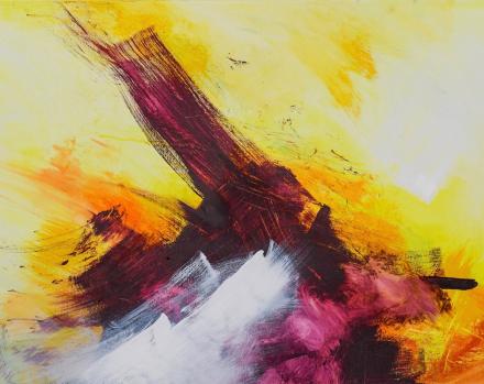 Claus Hammer, void IV, 2020, Öl und Acryl auf Leinwand, 60 x 120 cm, Detail