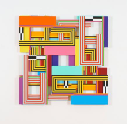 Dieter Balzer, Xix (22-2), 2022, Folie auf MDF, 100 x 100 x 5 cm