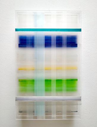 Eckart Hinze, OBJ 29, 2023, Acryl und Harz auf Acrylglas, 50 x 30 cm