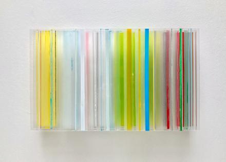 Eckart Hinze, o.T. IV, 2021, Acryl auf Acrylglas, 30 x 50 cm