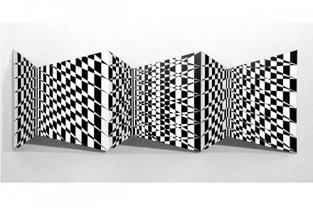 Edgar Diehl, 7/8/20 Palindrome V, 2020, Acryl auf Aluminium, 50 x 136 x 10 cm