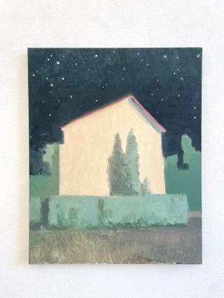 Fernando X. González, Cielo estrellado - ciel etoilé, 2026, Öl auf Leinwand, 50 x 40 cm
