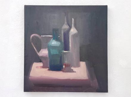 Fernando X. Gonzalez Ensemble 2023 Ol auf Leinwand 40 x 40 cm