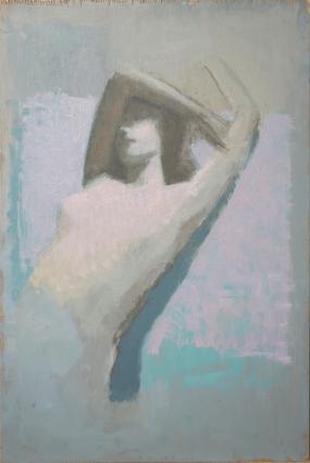 Fernando X. González, Femme (Lumière), 2023, Öl auf Holz, 41 x 27 cm