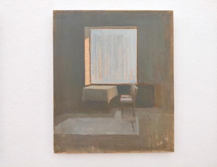 Fernando X. Gonzalez Interieur 2022 Ol auf Holz 43 x 365 cm