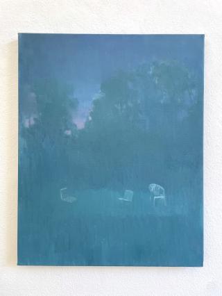 Fernando X. González, Paysage Jardin, 2026, Öl auf Leinwand, 50 x 40 cm