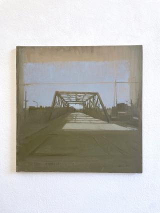 Fernando X. González, Pont, 2020, Öl auf Leinwand, 50 x 50 cm