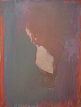 Fernando X. Gonzalez, femme, 2021, Öl auf Holz, 85 x 65 cm