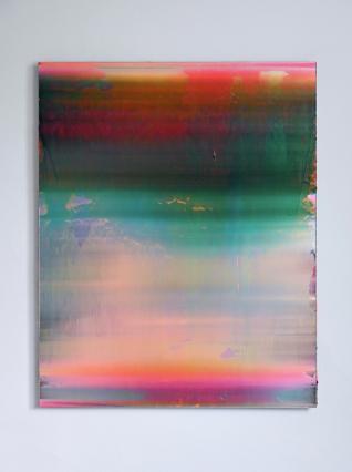 Frank Piasta, o.T., 2022, Pigmente und Silikon, 120 x 96 cm
