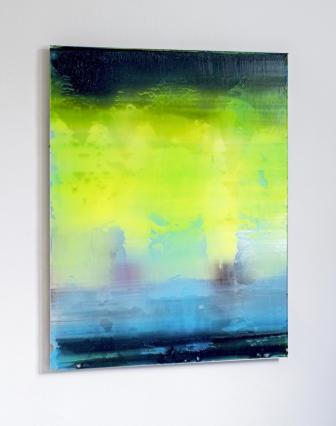 Frank Piasta, 5.0, 2022, Pigmente und Silikon, 120 x 96 cm, seitlich
