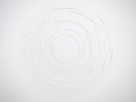 Franz Riedl, Kreisvariation, 2018, Papierrelief - Karton geschnitten