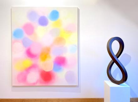 Ausstellungsansicht Winterleuchten mit Werken von Margit Hartnagel und Rüdiger Seidt
