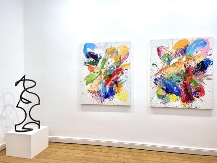 Ausstellungsansicht Winterleuchten mit Werken von Sonja von Hoessle und Nicholas Bodde