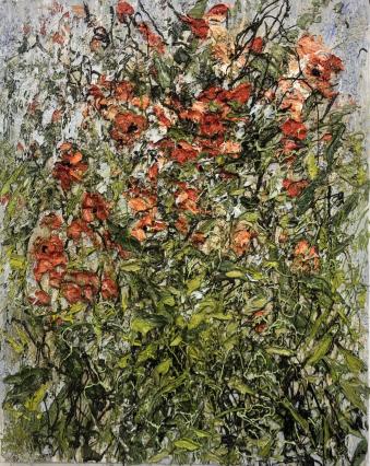 Helmut Helmes Beet c 2023 Oel auf Leinwand 100 x 80 cm