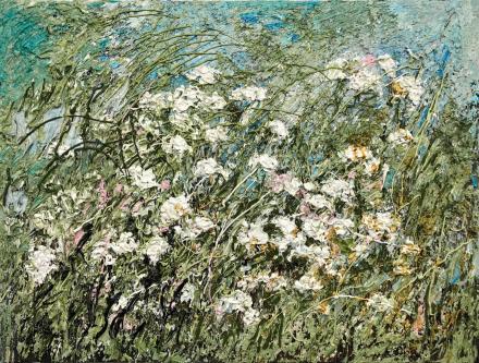 Helmut Helmes tauseidig Gruen 2022 Oel auf Leinwand 60 x 80 cm